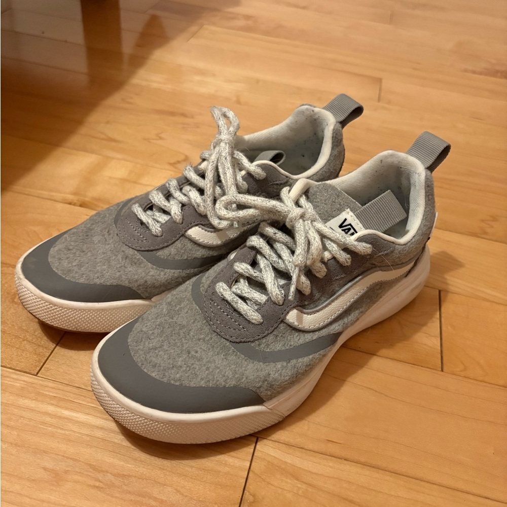Vans Classic Gray and White Sneakers